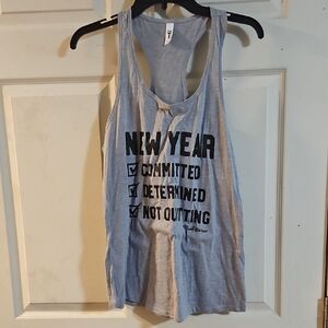 #CLUBFITWEAR NEW YEAR RACERBACK TANK: GRAY: GREAT CONDITION: SZ XXL
